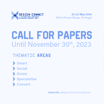 CALL FOR PAPERS PARA A DESIGN COMMIT 2024 – 1ST INTERNACIONAL CONFERENCE ON DESIGN & INDUSTRY