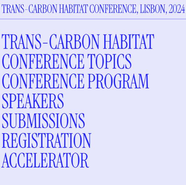 TRANS-CARBON HABITAT CONFERENCE 2024 | CHAMADA PARA SUBMISSÃO DE RESUMOS